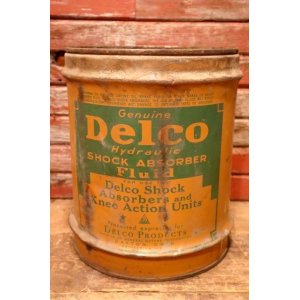 画像: dp-240508-70 Genuine Delco / Late 1940's Hydraulic SHOCK ABSORBER Fluid 5 U.S. Gallons Can