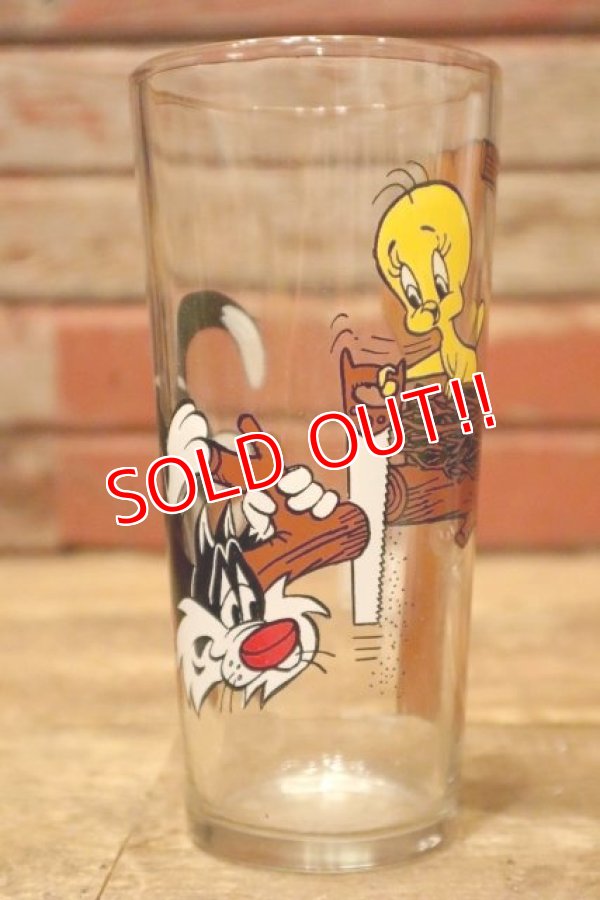 画像1: gs-240611-17 Sylvester & Tweety / PEPSI 1976 Collector Series Glass