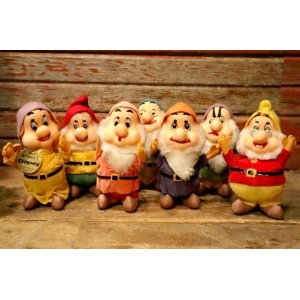 画像: ct-240814-05 Snow White & Seven Dwarfs / 1960's Made in JAPAN Dolls Set