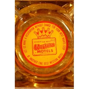 画像: dp-240814-50 THE BEST Western MOTELS / Vintage Glass Ashtray