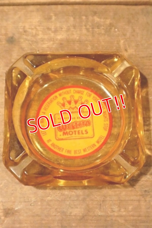 画像2: dp-240814-50 THE BEST Western MOTELS / Vintage Glass Ashtray