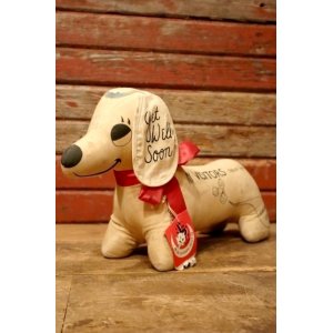 画像: ct-230414-21 "Get Well Soon" 1950's-1960's Dachshund Message Doll