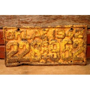 画像: dp-230601-21 License Plate 1942 OKLAHOMA "228 FARM 952"