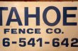 画像4: dp-240207-22 TAHOE FENCE CO. Metal Sign