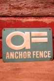 画像1: dp-240207-22 ANCHOR FENCE Metal Sign