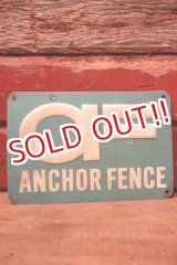 画像: dp-240207-22 ANCHOR FENCE Metal Sign