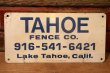 画像1: dp-240207-22 TAHOE FENCE CO. Metal Sign