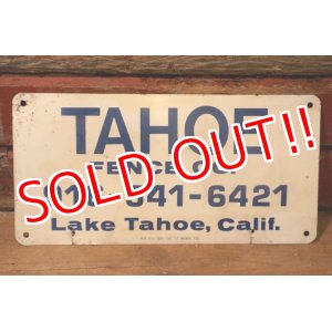 画像: dp-240207-22 TAHOE FENCE CO. Metal Sign