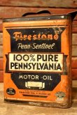 画像3: dp-240911-59 Firestone 1940's 100% PURE PENNSYLVANIA MOTOR OIL TWO U.S. GALLONS CAN