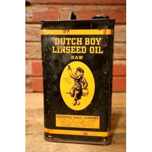 画像: dp-240911-84 Dutch Boy / 1940's LINSEED OIL 7 1/2 LBS. Can