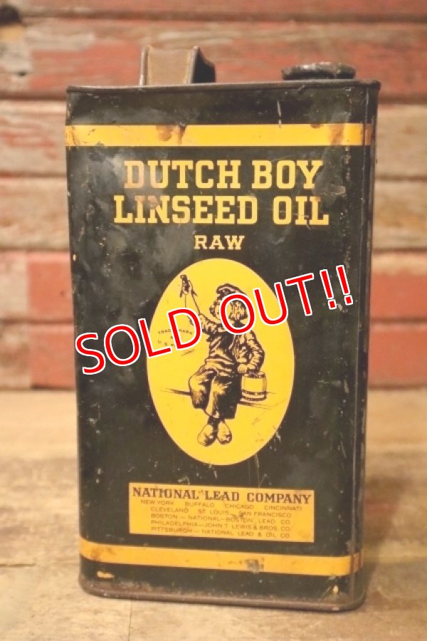 画像1: dp-240911-84 Dutch Boy / 1940's LINSEED OIL 7 1/2 LBS. Can