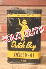 画像: dp-240911-83 Dutch Boy / 1950's-1960's LINSEED OIL ONE QUART Can