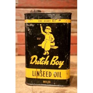 画像: dp-240911-83 Dutch Boy / 1950's-1960's LINSEED OIL ONE QUART Can