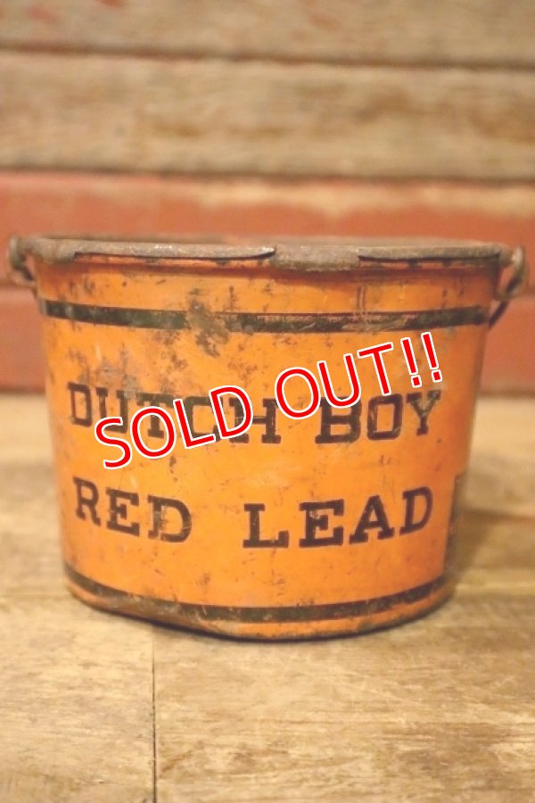 画像1: dp-240911-79 Dutch Boy / 1940's-1950's RED LEAD 12 1/2 POUNDS Bucket