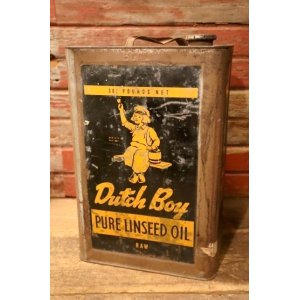 画像: dp-240911-89 Dutch Boy / 1960's PURE LINSEED OIL 38 POUNDS CAN