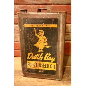 画像: dp-240911-55 Dutch Boy / 1960's PURE LINSEED OIL 38 POUNDS CAN