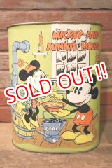 画像: ct-240911-02 Mickey Mouse & Minnie Mouse / CHEINCO 1970's Tin Trash Box