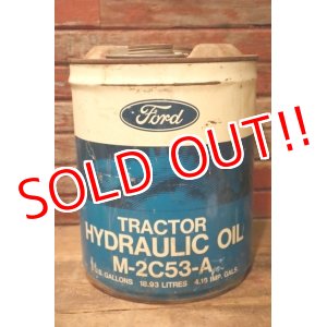 画像: dp-240911-29 Ford TRACTOR HYDRAULICOIL / 1970's 5 U.S.GALLONS CAN