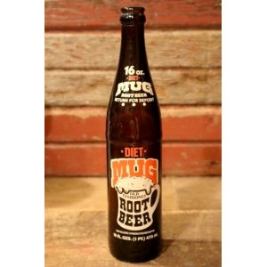 画像: dk-051 DIET MUG ROOT BEER / 1980's 16 FL.OZ Bottle