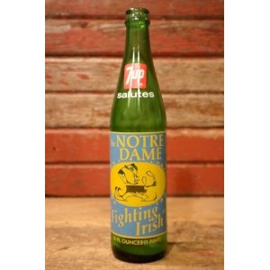 画像: dk-052 7 Up / the NOTRE DAME Fighting Irish 1970's Bottle