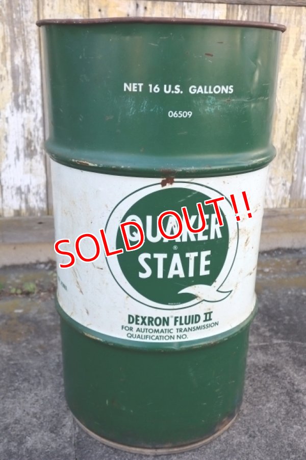 画像1: dp-240718-09 QUAKER STATE / 1980's DEXRON FLUID II 16 U.S. GALLONS CAN