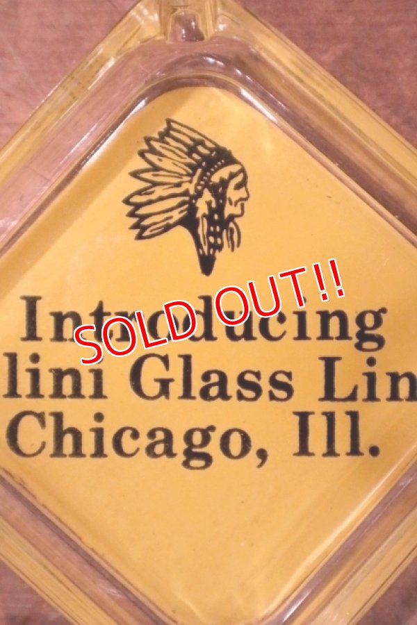 画像1: dp-240814-40 Illini Glass Line / Vintage Ashtray