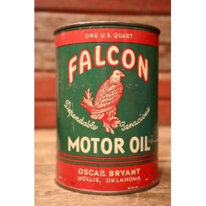 画像: dp-241106-06 FALCON MOTOR OIL / 1940's-1950's One U.S. Quart Can