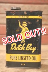 画像: dp-241106-19 Dutch Boy Paint 1950's-1960's PURE LINSEED OIL ONE PINT Can