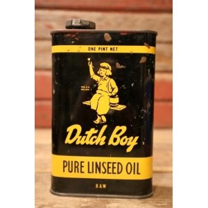 画像: dp-241106-19 Dutch Boy Paint 1950's-1960's PURE LINSEED OIL ONE PINT Can