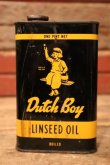 画像1: dp-241027-13 Dutch Boy Paint 1950's-1960's LINSEED OIL ONE PINT Can