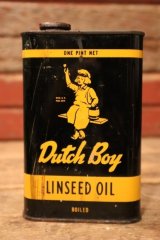 画像: dp-241027-13 Dutch Boy Paint 1950's-1960's LINSEED OIL ONE PINT Can