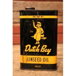 画像: dp-241027-13 Dutch Boy Paint 1950's-1960's LINSEED OIL ONE PINT Can