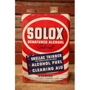 画像: dp-241106-18 U.S. INDUSTRIAL CHEMICALS CO. / SOLOX DENATURED ALCOHOL CAN