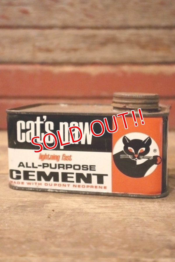 画像1: dp-241106-15 CAT'S PAW RUBBER CO., INC. 1960's ALL-PURPOSE CEMENT CAN