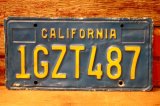 画像: dp-241106-31 License Plate 1980's CALIFORNIA "1GZT487"