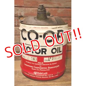 画像: dp-240911-47 CO-OP / 1960's 5 U.S. GALLONS MOTOR OIL CAN