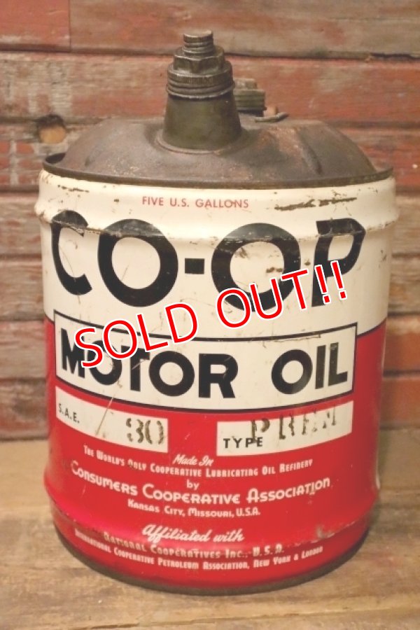 画像1: dp-240911-47 CO-OP / 1960's 5 U.S. GALLONS MOTOR OIL CAN