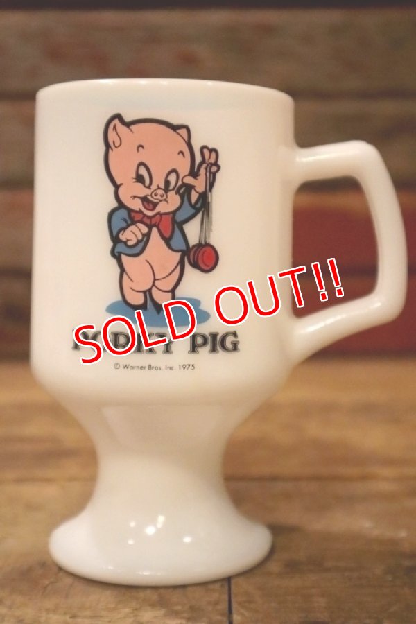 画像1: kt-241106-03 Porky Pig / FEDERAL 1970's Footed Mug