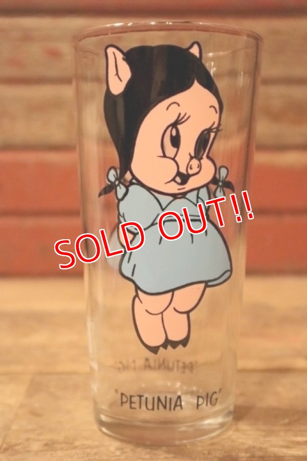 画像1: gs-241106-07 Petunia Pig / PEPSI 1973 Collector Series Glass