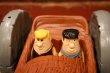 画像2: ct-241008-66 The Flintstones / Child Guidance 1976 Flip Pull Car Toy