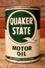 画像: dp-240207-18 QUAKER STATE / 1950's-1960's MOTOR OIL One U.S. Quart Can