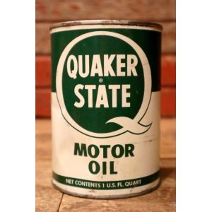 画像: dp-240207-18 QUAKER STATE / 1950's-1960's MOTOR OIL One U.S. Quart Can