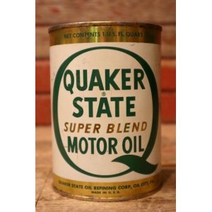 画像: dp-240207-18 QUAKER STATE / 1970's SUPER BLEND MOTOR OIL One U.S. Quart Can