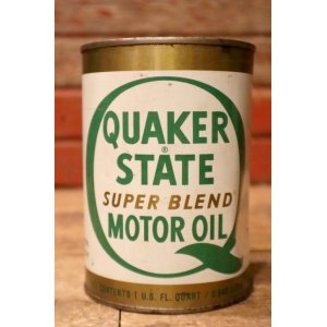 画像: dp-240207-18 QUAKER STATE / 1970's SUPER BLEND MOTOR OIL One U.S. Quart Can