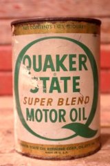 画像: dp-240207-18 QUAKER STATE / 1970's SUPER BLEND MOTOR OIL One U.S. Quart Can