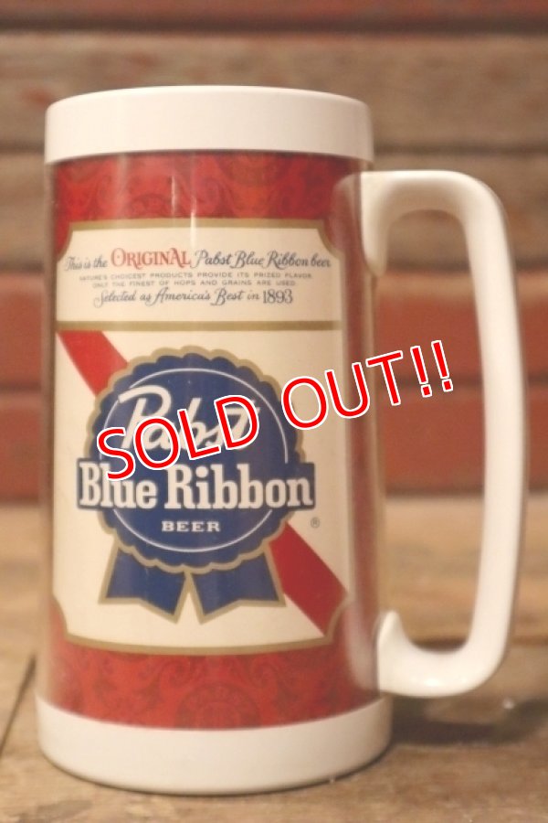 画像1: dp-241230-13 Pabst Blue Ribbon / Thermo-Serv 1970's Plastic Beer Mug