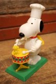 画像2: ct-240605-26 Snoopy / AVIVA 1970's Wind-Up Action Toy "Drummer" ※帽子パーツ違い