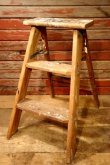 画像1: dp-241106-01 Vintage Wood Step Ladder