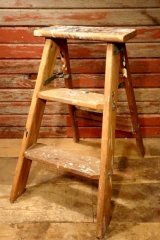 画像: dp-241106-01 Vintage Wood Step Ladder