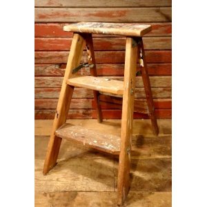 画像: dp-241106-01 Vintage Wood Step Ladder